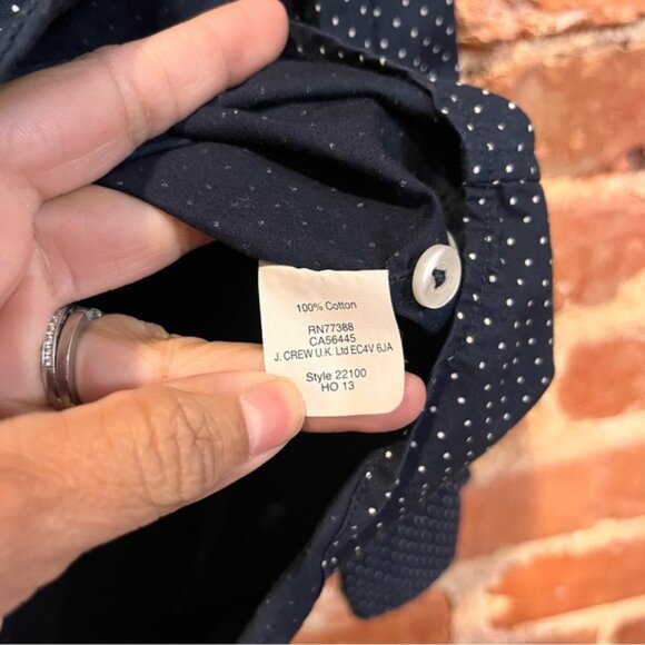J. Crew Polka Dot Button Up Shirt Medium Slim - Picture 2 of 4